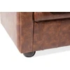 Beliani Trivietė sofa CHESTERFIELD dirbtinė oda aukso ruda