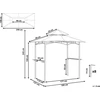 Beliani Sodo paviljonas NARO Metal 240 cm 148 cm tamsiai žalias