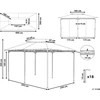Beliani Sodo paviljonas COLOS metalinis 400x300 cm smėlio spalvos