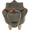 Fotelis Beliani Gyvūno formos pufas su daiktadėže TRICERATOPS tamsiai žalias dinozauras