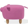 Fotelis Beliani Gyvūno formos pufas PIGGY rausvas