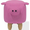 Fotelis Beliani Gyvūno formos pufas PIGGY rausvas