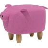 Fotelis Beliani Gyvūno formos pufas PIGGY rausvas