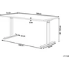 Beliani Biurko regulowane elektrycznie DESTIN II Pilka/ juoda 130 cm 72 cm