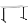 Beliani Biurko regulowane elektrycznie DESTIN II Pilka/ juoda 130 cm 72 cm