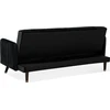Beliani Trivietė išskleidžiama sofa SENJA, veliūras, juoda