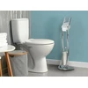 Beliani Tualetinio popieriaus laikiklis su šepetėliu SOACHA metalinis, sidabrinis
