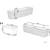Beliani Pot 80 x 20 x 18 cm rudos spalvos KVALA