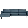 Beliani 4 vietų kampinė sofa VINTERBRO, šenilinė, mėlyna, dešininė