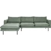 Beliani 4 vietų kampinė sofa VINTERBRO šviesiai žalia, dešininė
