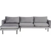 Beliani 4 vietų kampinė sofa VINTERBRO, veliūrinė, pilka, dešininė