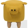 Fotelis Beliani Gyvūno formos pufas PIGGY, geltonas