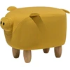 Fotelis Beliani Gyvūno formos pufas PIGGY, geltonas