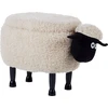 Beliani Gyvūno formos pufas su daiktadėže SHEEP šviesiai smėlio spalvos avytė
