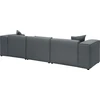 Beliani 3 vietų kampinė sofa DOLVA, tamsiai pilka, kairinė