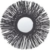 Beliani Round Rattan Wall Mirror Sun 60 cm Juoda KLASĖ