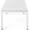 Beliani Sodo stalas ITALY 220 cm 100 cm stiklas baltas