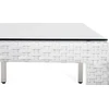 Beliani Sodo stalas ITALY 220 cm 100 cm stiklas baltas