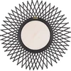 Beliani Sieninis veidrodis TAGOLU 60 cm Rattan Juodas