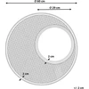Beliani Sieninis veidrodis PALAU 60 cm rotango spalvos