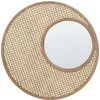 Beliani Sieninis veidrodis PALAU 60 cm rotango spalvos