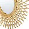 Beliani Sieninis veidrodis TAGOLU 60 cm Rattan natūralus
