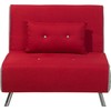 Beliani Viengulė išskleidžiama sofa FARRIS, raudona
