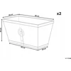 Beliani Rinkinys 2 puodai 60 x 30 x 30 cm raudona PORIA