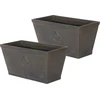 Beliani Rinkinys 2 puodai 60 x 30 x 30 cm raudona PORIA