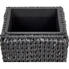 Beliani Dviejų BERBERIS vazonų rinkinys 34/45 cm, juodas technoratanas