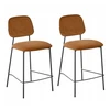 Beliani 2 baro kėdžių komplektas DUETTE, veliūras, auksinė ruda