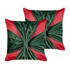 Beliani Rinkinys 2 Dekoratyvinės pagalvės MARSHMALLOW Velvet 45 x 45 cm Raudona Kalėdų raštas