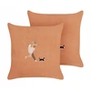 Beliani Rinkinys 2 dekoratyvinės pagalvėlės MEŠKETAI 45 x 45 cm oranžinės uniformos