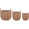 Beliani 3 gėlių krepšių rinkinys AUCUBA 26/34/44 cm šviesiai rudas