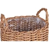 Beliani 3 gėlių krepšių rinkinys AUCUBA 26/34/44 cm šviesiai rudas