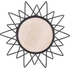 Beliani Sieninis veidrodis AROEK 61 cm, rotanas, juodas