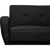 Beliani Trivietė sofa-lova FLORLI Juoda