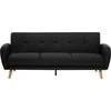 Beliani Trivietė sofa-lova FLORLI Juoda