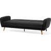 Beliani Trivietė sofa-lova FLORLI Juoda