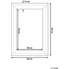 Beliani Sieninis veidrodis LUNEL 60 cm 90 cm juodas