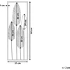 Beliani Sieninė dekoracija NIOBIUM Lapas Metalas 90 cm Sidabrinė