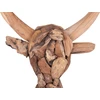 Beliani Sieninė figūrėlė Byk BULL HEAD iš tikmedžio medienos 34 cm ruda