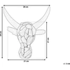 Beliani Sieninė figūrėlė Byk BULL HEAD iš tikmedžio medienos 34 cm ruda