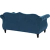 Beliani Dvivietė sofa SKIEN veliūrinė tamsiai mėlyna