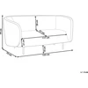 Beliani Dvivietė sofa LOEN, šviesiai smėlio spalvos