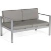 Beliani Sodas sofA 2 -asmuo tamsiai pilka SALERNO