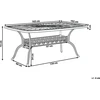 Beliani Sodo stalas LIZZANO 165 cm 102 cm Metalinis tamsiai rudas