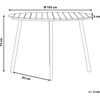 Beliani Sodo lentelė 105 cm ruda CAVOLI