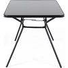 Beliani Sodo stalas LIVO 140 cm 80 cm stiklinis juodas