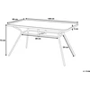 Beliani Sodo stalas LIVO 140 cm 80 cm stiklinis juodas